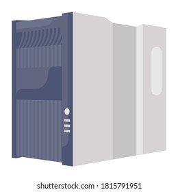 Server room icon style, editable vector of server terminal 