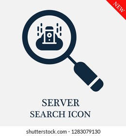 Server search icon. Editable Server search icon for web or mobile.