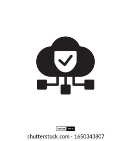 icono de seguridad del servidor, plantilla vectorial de inspiración de diseño para interfaz y cualquier propósito