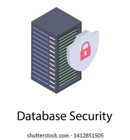 
Server security icon design, isometric vector 
