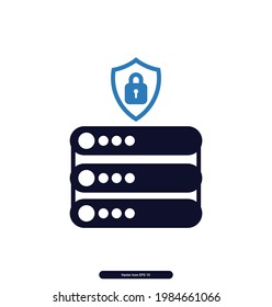 Server Security icons. Cyber Security Icons. Internet Security Sign and Symbols. Vector illustration, Illustration eps 10