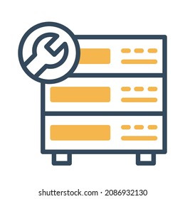 Server setting Isolated Vector icon which can easily modify or edit

