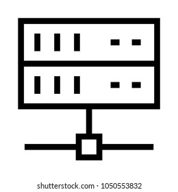 server share vector line icon