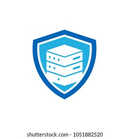 Server Shield Logo Icon Design