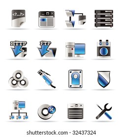 Server Side Computer icons - Vector Icon Set