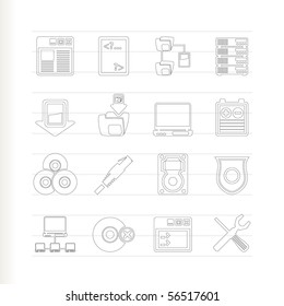 Server Side Computer icons - Vector Icon Set