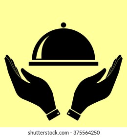Server sign. Flat style icon vector illustration.
