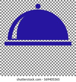 Server sign illustration. Blue icon on transparent background.