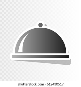 Server sign illustration. Vector. Blackish icon on transparent background with transition.