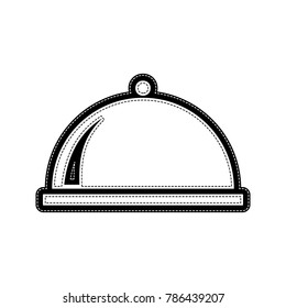 Server sign illustration. Vector. Flat style black icon on white.