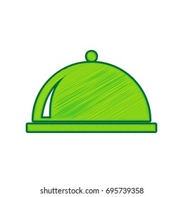 Server sign illustration. Vector. Lemon scribble icon on white background. Isolated
