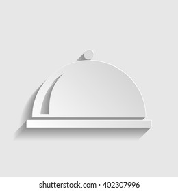 Server sign. Paper style icon