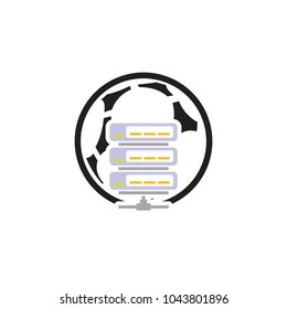 Server Soccer Logo Icon Design