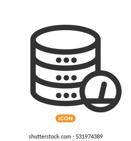 Server Speed Vector Icon. Server Test Icon