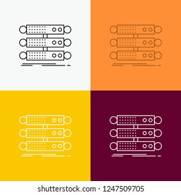 server, structure, rack, database, data Icon Over Various Background. Line style design, designed for web and app. Eps 10 vector illustration