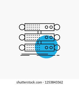 server, structure, rack, database, data Line Icon