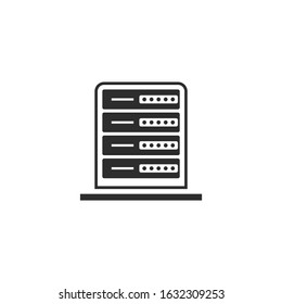 Server technology Icon template color editable. Server technology symbol vector sign isolated for graphic and web design.