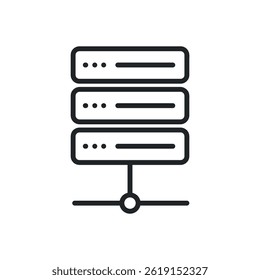 Server thin line icons. Perfect pixel on transparent background