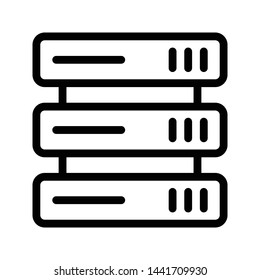 server thin line vector icon