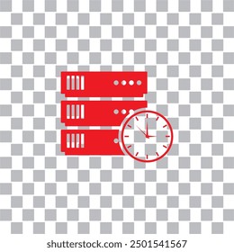 server time icon , network icon