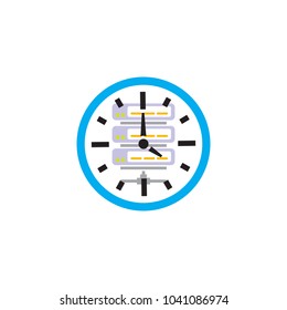 Server Time Logo Icon Design