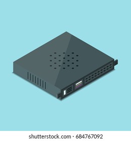 Server Unit. Isometric vector server icon