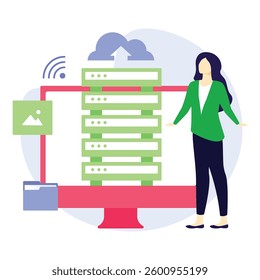 server upload server upload Vector Illustration Which can easily modify or edit

