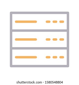 server vector color line icon 