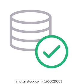 server vector color line icon 