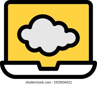 server vector colour line icon