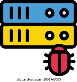 server vector colour line  icon