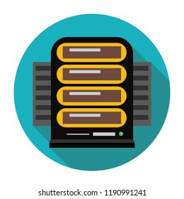 Server vector flat icon