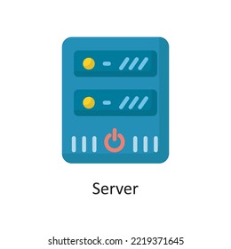 Server  Vector  Flat Icon Design illustration. Cloud Computing Symbol on White background EPS 10 File