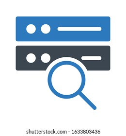 server vector glyph color icon 