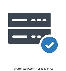server vector glyph color icon 