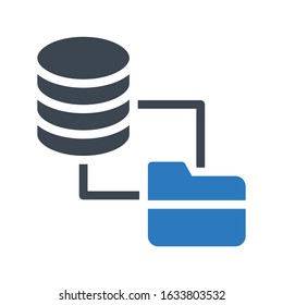 server vector glyph color icon 