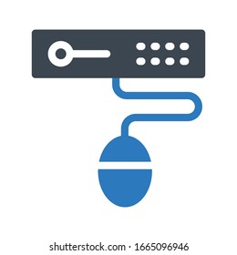 icono de color de glifo vectorial del servidor 