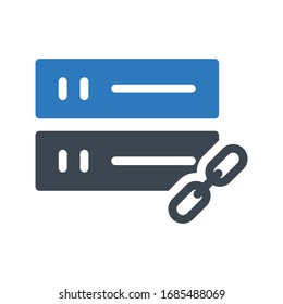 icono de color de glifo vectorial del servidor 
