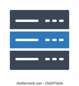  server vector glyph colour icon 