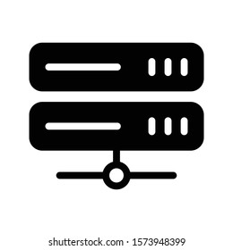 server vector glyph flat icon 