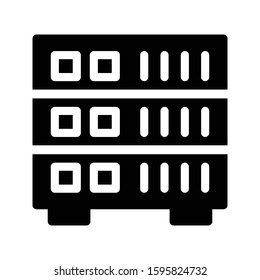 server vector glyph flat icon 