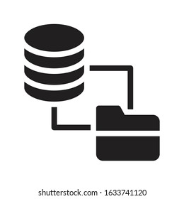 server vector glyph flat icon 