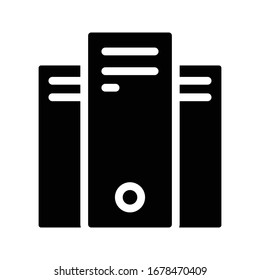 server vector glyph flat icon 