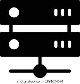 server vector glyph flat icon