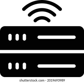server vector glyph flat icon
