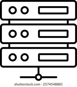 Server vector icon. Can be used for printing, mobile and web applications.