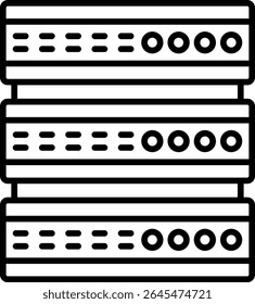 Server vector icon. Can be used for printing, mobile and web applications.