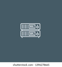 Server vector icon. Server concept stroke symbol design. Thin graphic elements vector illustration, outline pattern for your web site design, logo, UI. EPS 10.