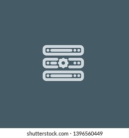 Server vector icon. Server concept stroke symbol design. Thin graphic elements vector illustration, outline pattern for your web site design, logo, UI. EPS 10.