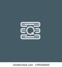 Server vector icon. Server concept stroke symbol design. Thin graphic elements vector illustration, outline pattern for your web site design, logo, UI. EPS 10.